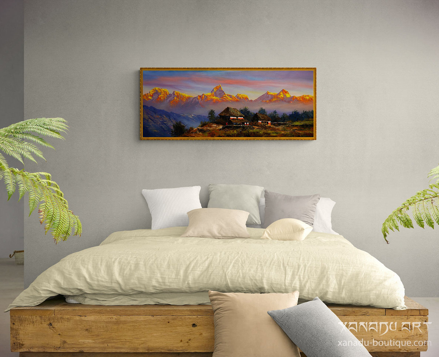 Himalayan Annapurna Range sunset landscapes