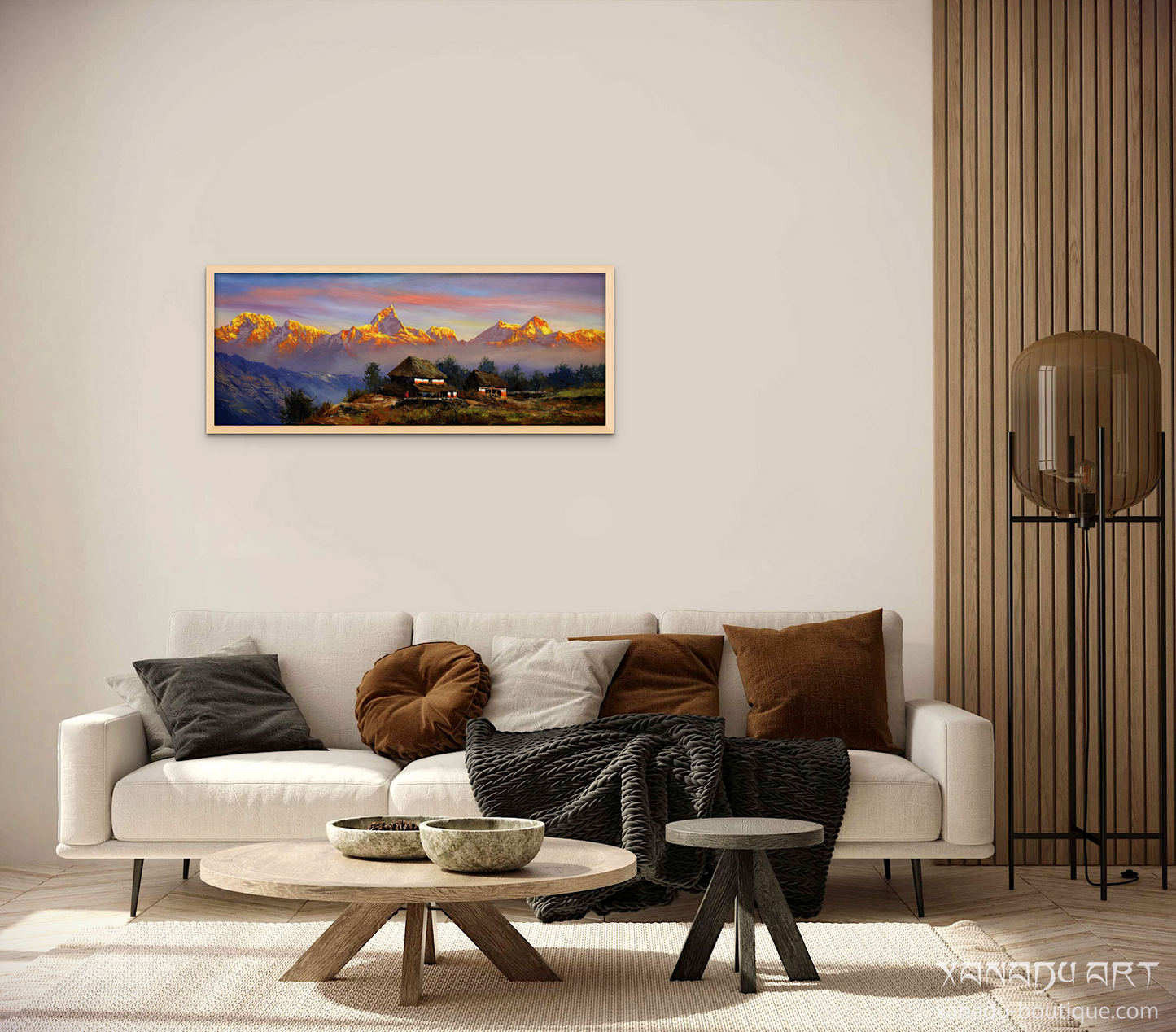 Himalayan Annapurna Range sunset landscapes