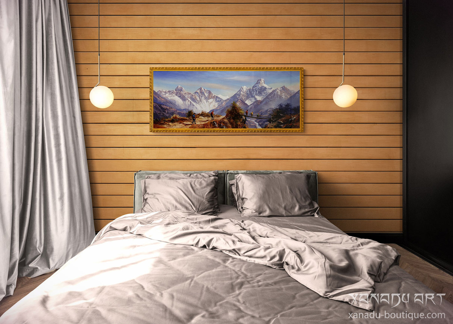 Berg Everest und Berg Ama Dabalam Landschaft im Himalaya