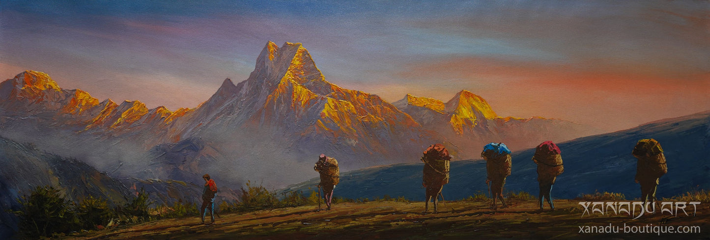 Himalaya-Sonnenuntergangslandschaft