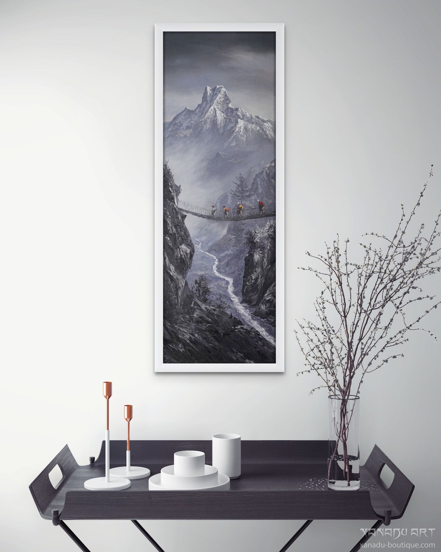 Fischschwanz-Berglandschaft im Himalaya