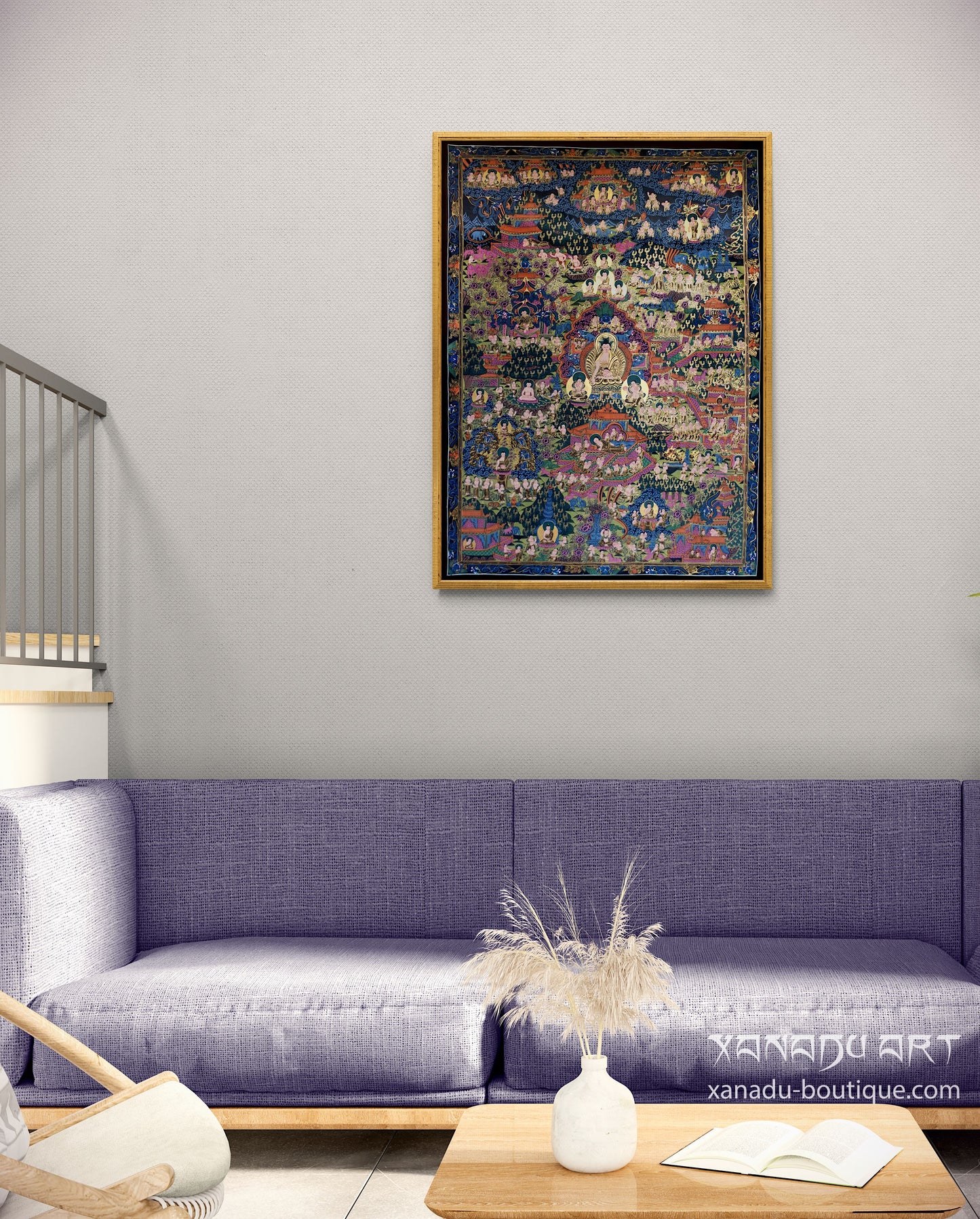 Tibetisches Buddha-Lebensmandala Thangka