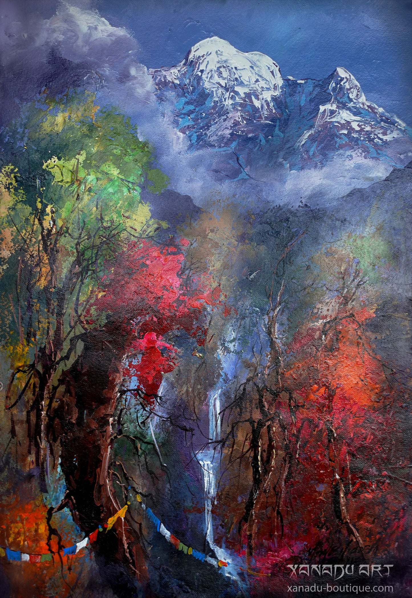 Abstrakte Himalaya-Landschaft