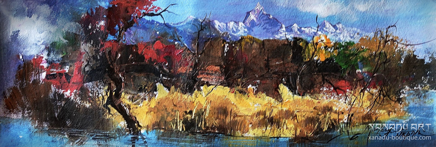 Abstrakte Annapurna Himalaya-Landschaft