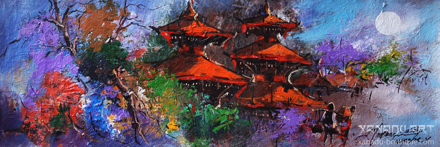 Abstrakte horizontale Himalaya-Landschaft