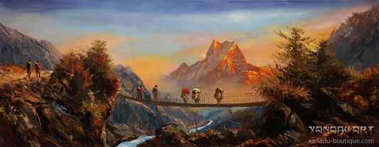 Mount Everest rivierlandschap