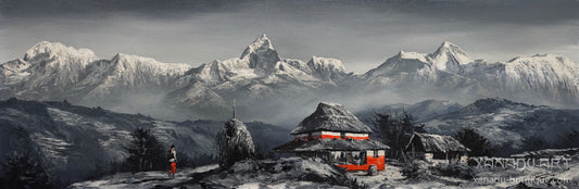 Himalaya Annapurna Range nachtlandschap